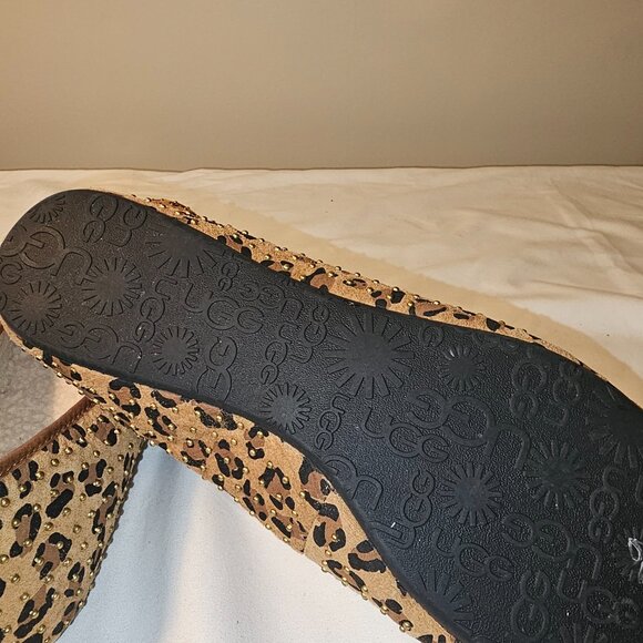 Ugg Leopard beaded leather flats size US 9 - Picture 7 of 7
